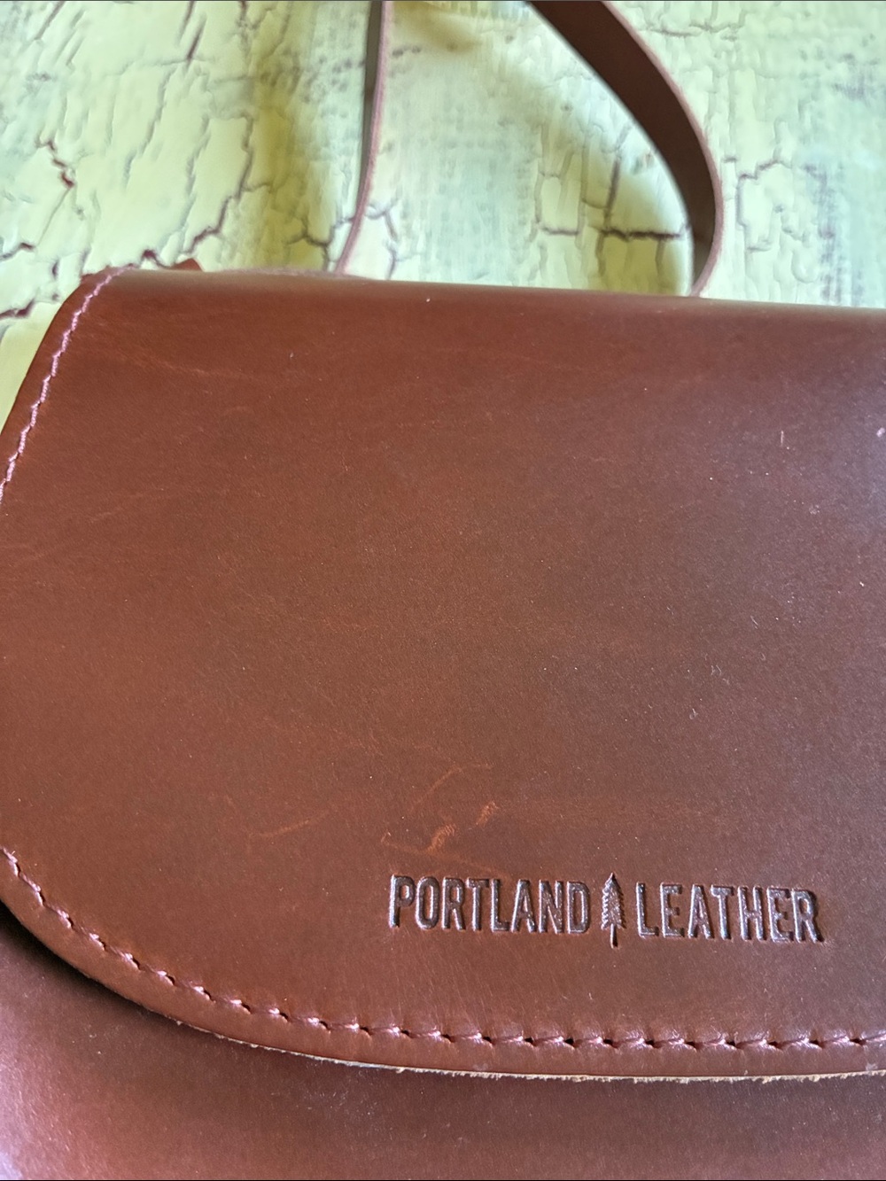 Portland Leather Crossbody Bag in Burgundy Brown - Picture 8 of 15